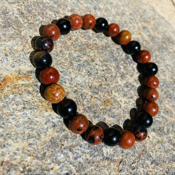 Golden Mahogany Obsidian Gemstone Beads - Picture 1 of 4